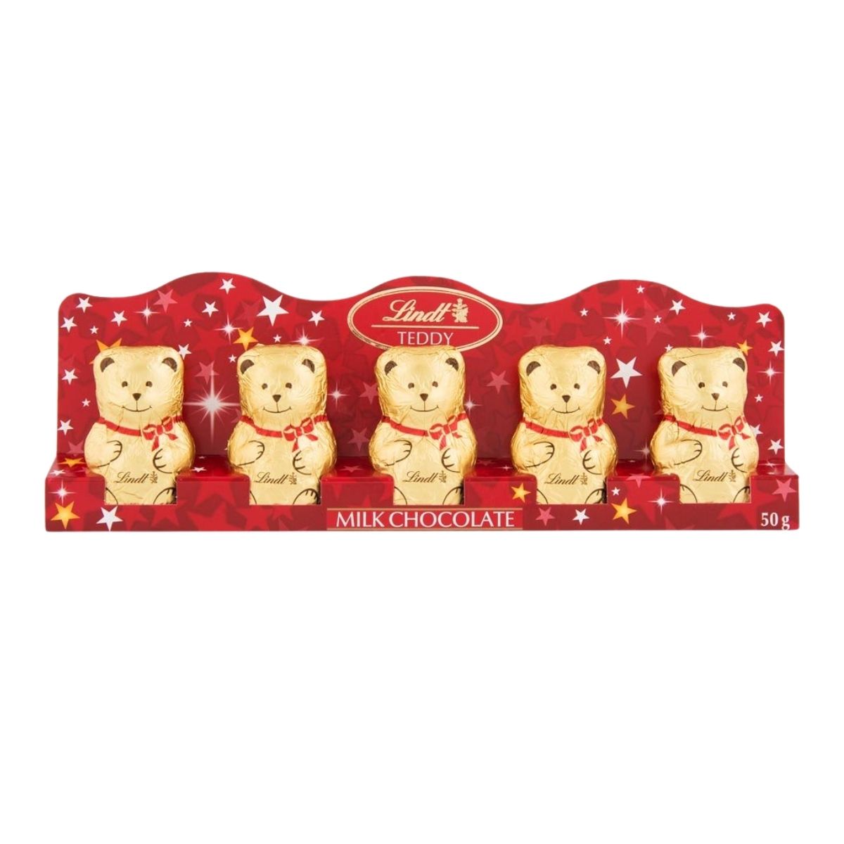 LD 06W-LD LINDT MINI TEDDY MILK 5 PACK - OSO DE CHOCOLATE SUIZO CON LECHE - LINDT.Y.SPRUNGLI - Compralo en Calvbrunnen