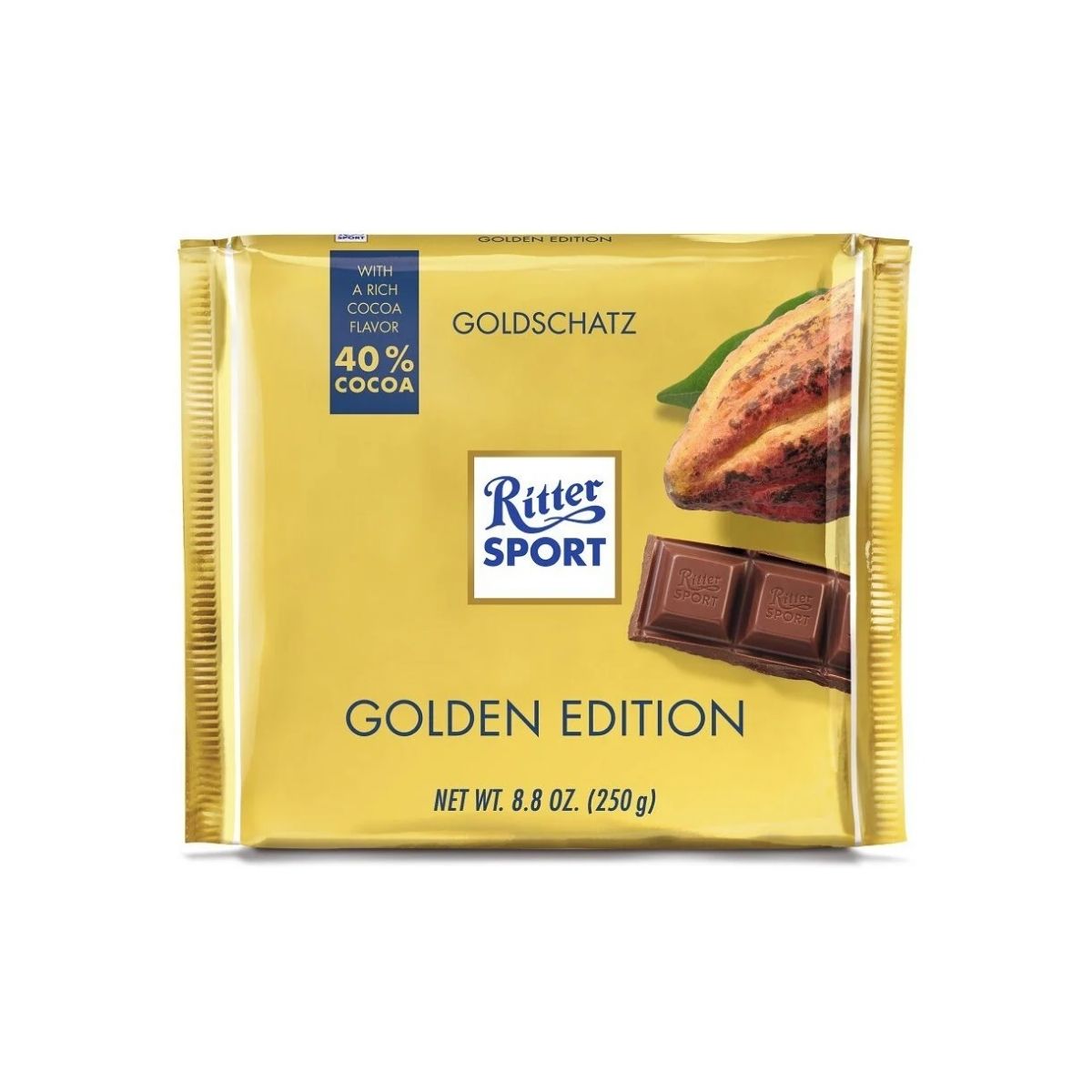 RS 500-RS 250G GOLDEN EDITION CHOCOLATE - CHOCOLATE CON LECHE EDICIÓN DORADA - RITTER.SPORT - Compralo en Calvbrunnen
