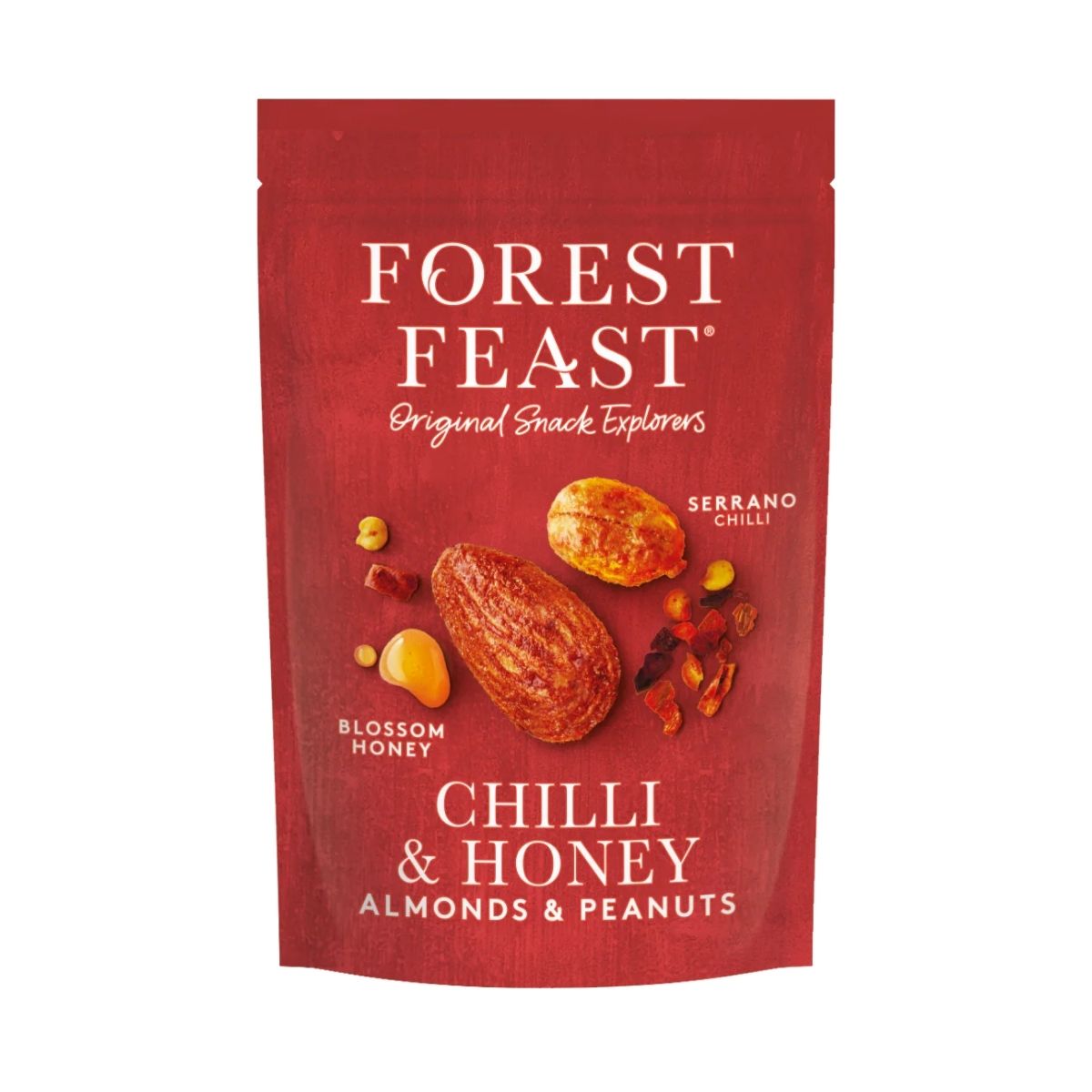 FO 11-FO 120G SERRANO CHILLI HONEY ALMONDS & PEANUTS - NUECES CON CHILE SERRANO Y MIEL - FOREST.FEAST - Compralo en Calvbrunnen