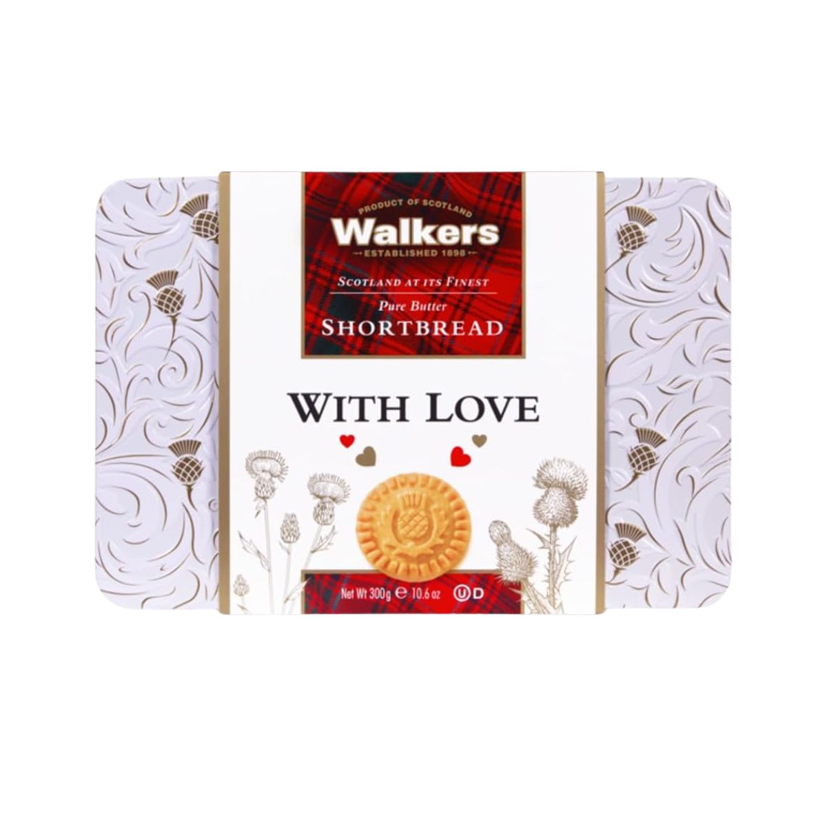 WA 015W-WA 300G PURE BUTTER SHORTBREAD THISTLE ROUNDS TIN - GALLETAS DE MANTEQUILLA - WALKERS - Compralo en Calvbrunnen