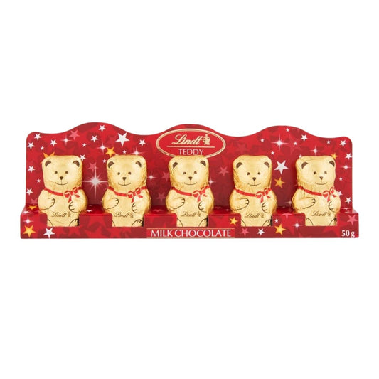 LD 06W-LD LINDT MINI TEDDY MILK 5 PACK - OSO DE CHOCOLATE SUIZO CON LECHE - LINDT.Y.SPRUNGLI - Compralo en Calvbrunnen