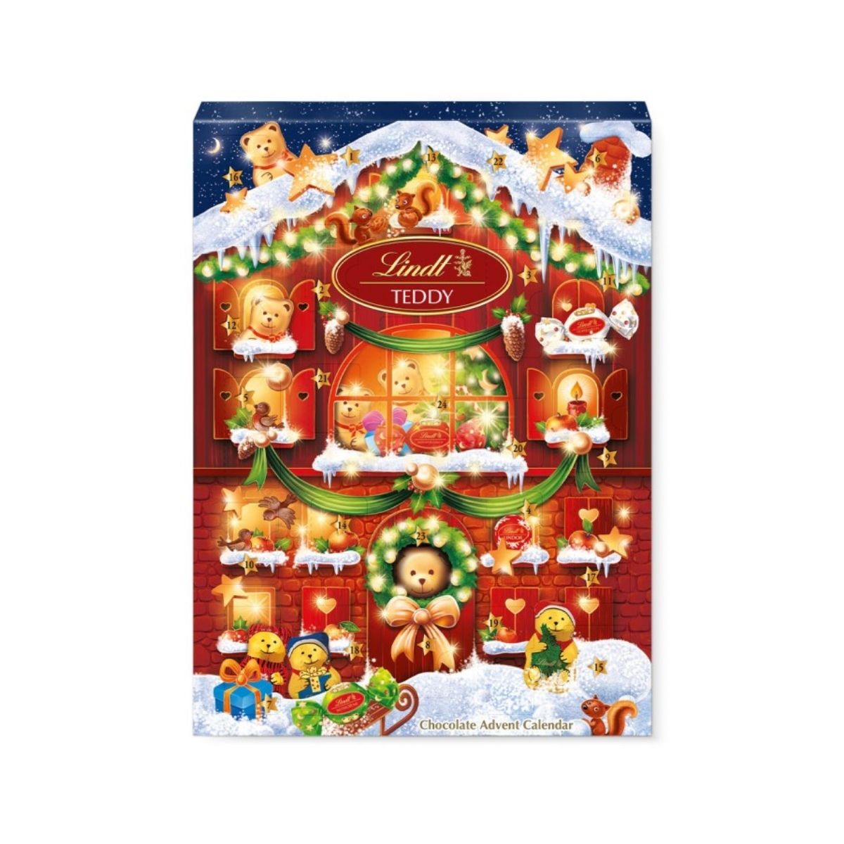 LD 08W-LD TEDDY ADVENT CALENDAR - CALENDARIO DE ADVIENTO DE CHOCOLATES - LINDT.Y.SPRUNGLI - Compralo en Calvbrunnen
