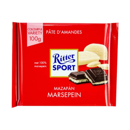 RS 214-RS MARZIPAN - CHOCOLATE RELLENO DE MAZAPÁN - RITTER.SPORT - Compralo en Calvbrunnen