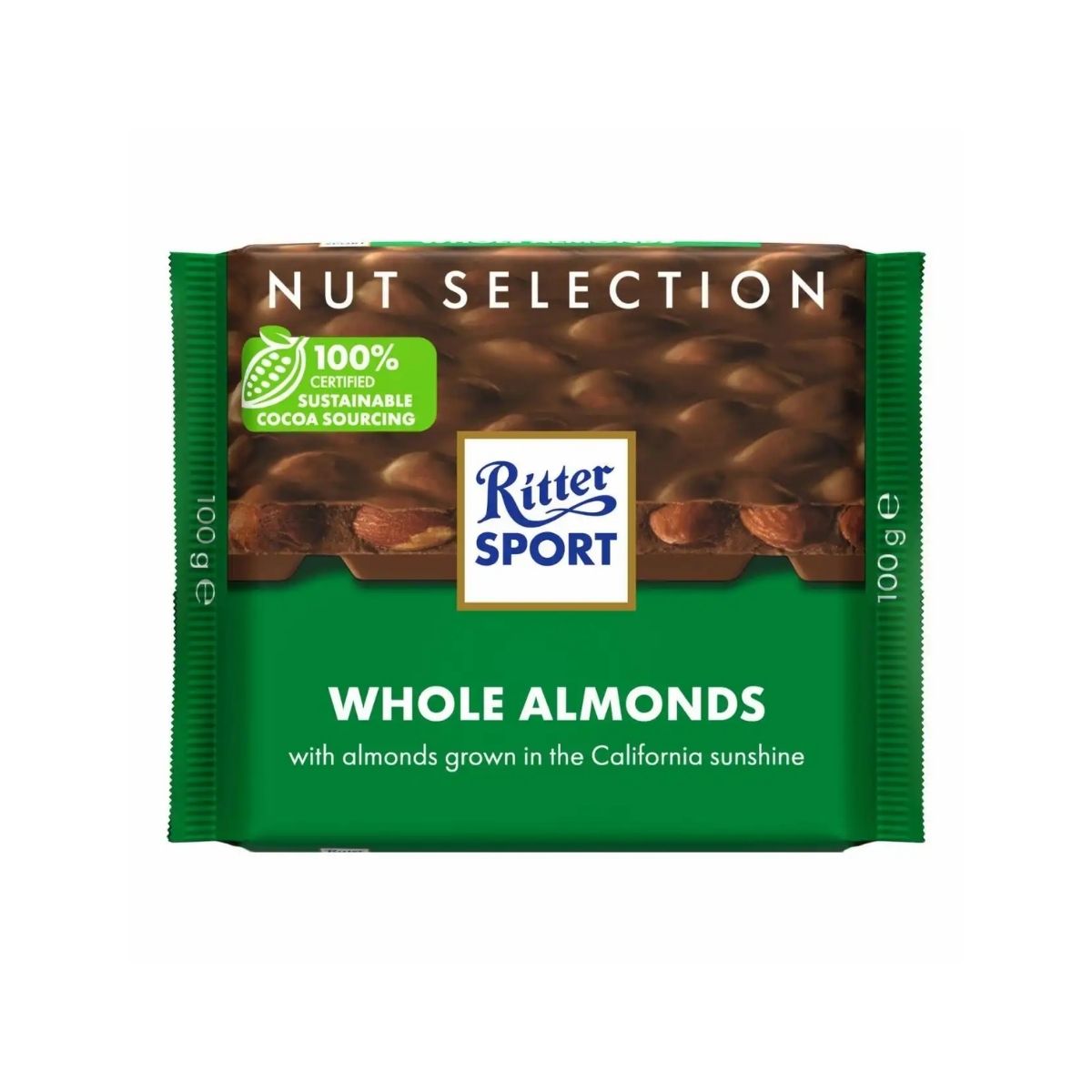 RS 222-RS WHOLE ALMONDS - CHOCOLATE CON ALMENDRAS - RITTER.SPORT - Compralo en Calvbrunnen