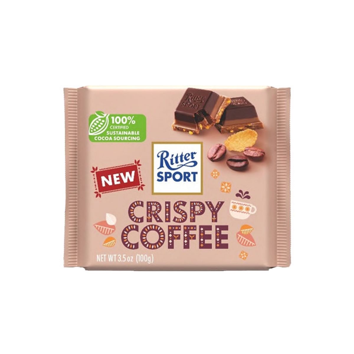 RS 105-RS CRISPY COFFEE - CHOCOLATE AMARGO CON CAFÉ Y CEREAL - RITTER.SPORT - Compralo en Calvbrunnen