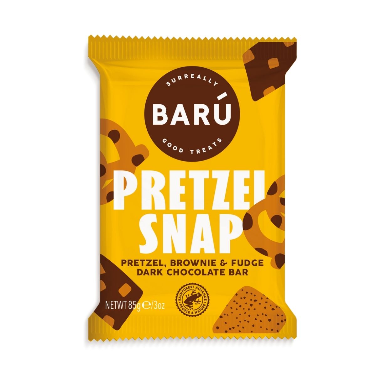 BU 12-BU 85G CHOCOLATE BAR PRETZEL SNAP DARK CHOCOLATE BAR - CHOCOLATE OSCURO CON PRETZELS - BARU - Compralo en Calvbrunnen