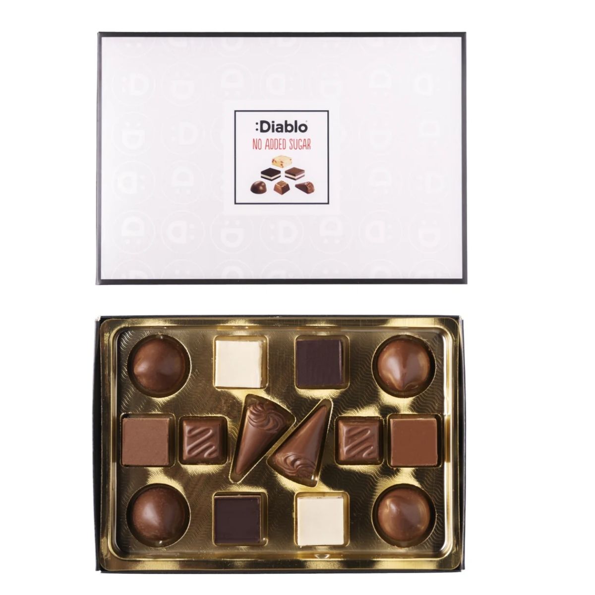 DI 012-DI CHOCOLATE BOX ASSORTED - TRUFAS SURTIDAS SIN AZUCAR - DIABLO - Compralo en Calvbrunnen
