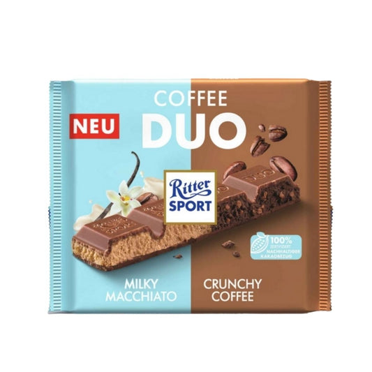 RS 501-RS 218G COFFEE DUO - CHOCOLATE MITAD GRANOS DE CAFÉ Y CAFÉ CON LECHE - RITTER.SPORT - Compralo en Calvbrunnen