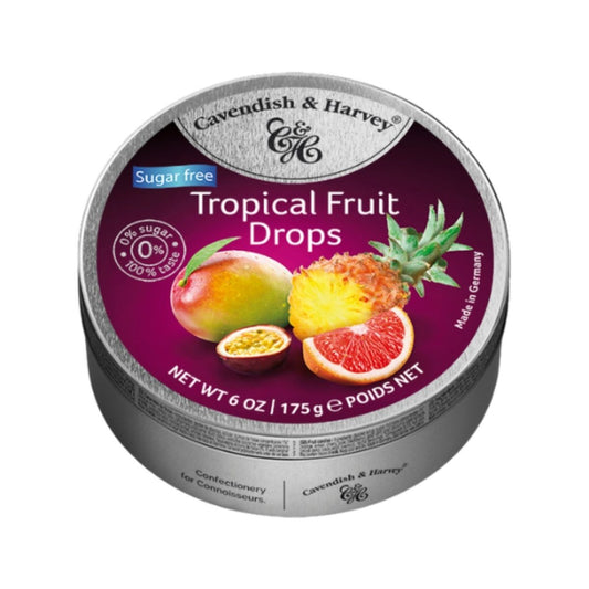 CH 09-CH SUGAR FREE TROPICAL FRUIT DROPS - DULCES DE FRUTAS SIN AZÚCAR - CAVENDISH.Y.HARVEY - Compralo en Calvbrunnen