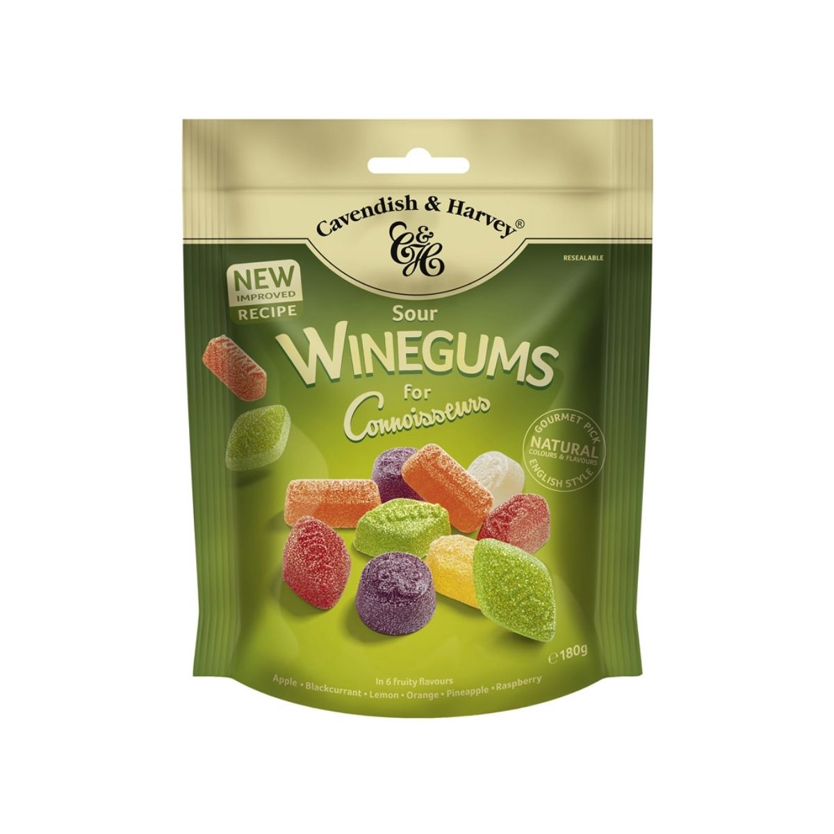 CH 41-CH SOUR WINEGUMS - GOMITAS ÁCIDAS DE FRUTAS MIXTAS - CAVENDISH.Y.HARVEY - Compralo en Calvbrunnen