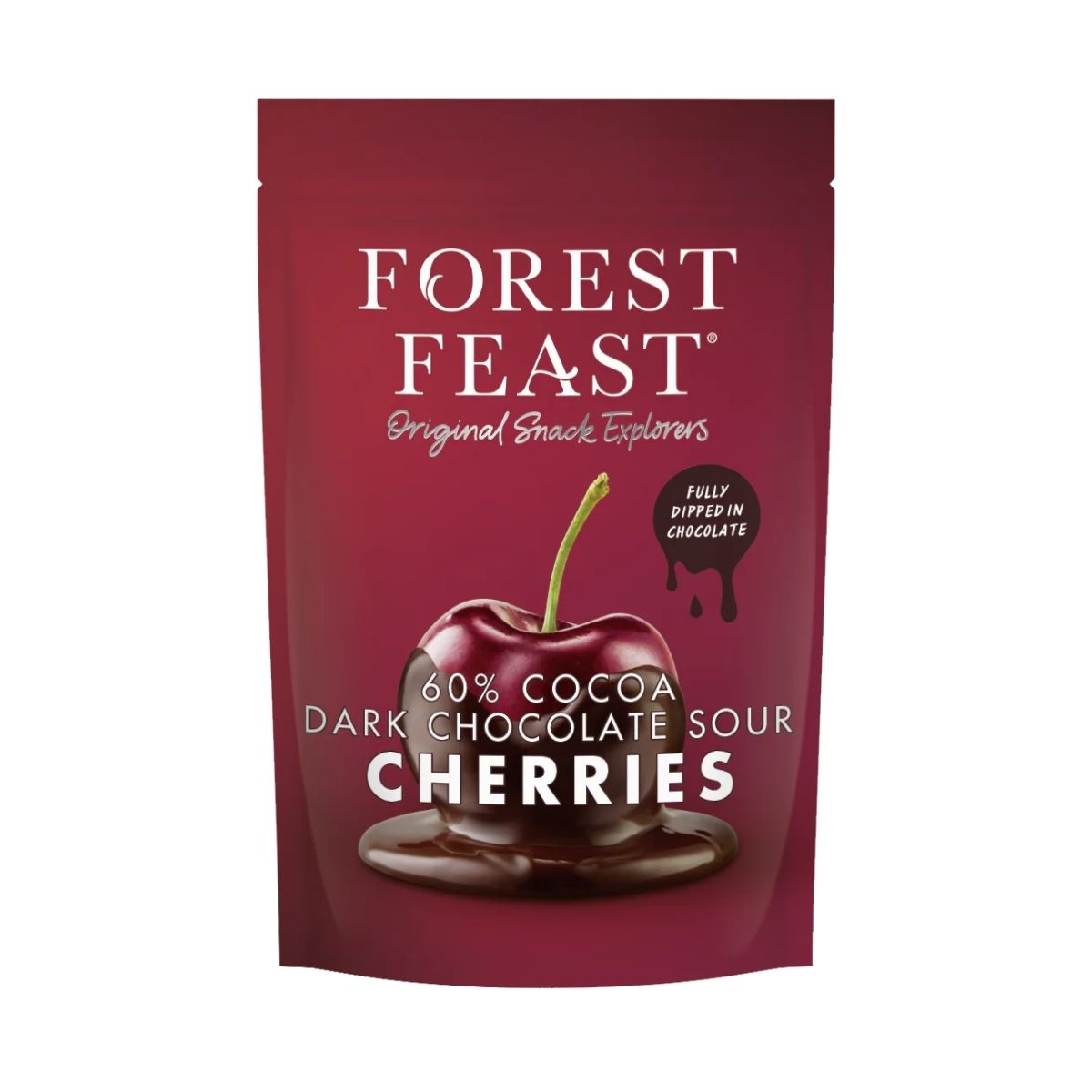 FO 01-FO 120G DARK CHOCOLATE SOUR CHERRY - CEREZAS BAÑADAS EN CHOCOLATE OSCURO - FOREST.FEAST - Compralo en Calvbrunnen