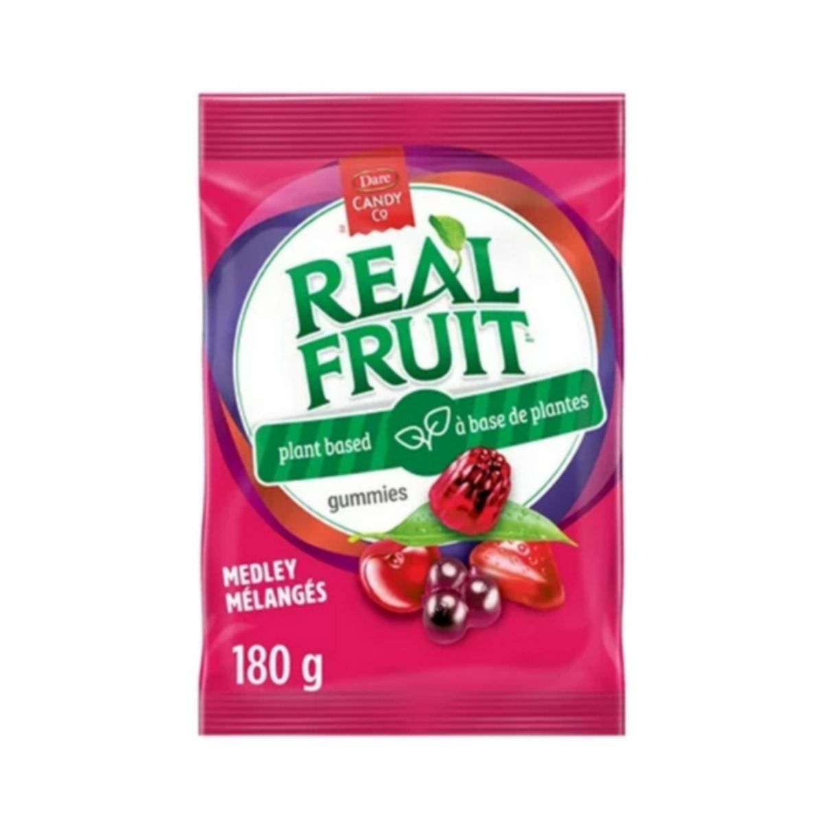 DR 50-DR 180G PLANT BASED REAL FRUIT GUMMIES MEDLEY - GOMITAS FRUTOS ROJOS - DARE - Compralo en Calvbrunnen