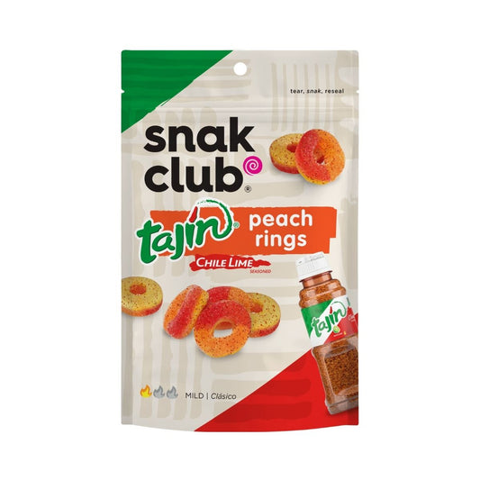 SC 054-SC TAJÍN PEACH RINGS - GOMITAS CON TAJÍN DE DURAZNO - SNAK.CLUB - Compralo en Calvbrunnen