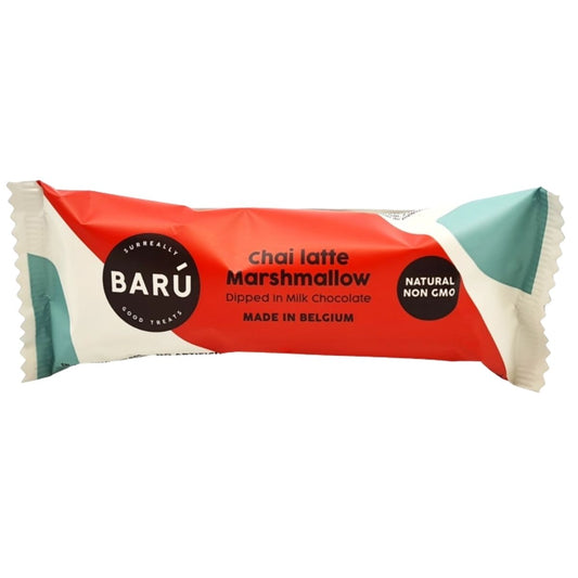 BU 18-BU 30G MILK CHOCOLATE & CHAI LATTE MARSHMALLOW BAR - MARSHMALLOW CON CAFÉ Y CHAI - BARU - Compralo en Calvbrunnen