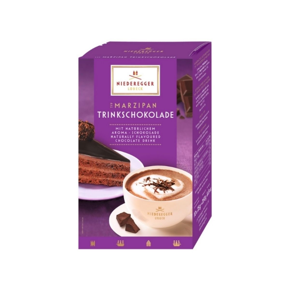 NR 75-NR 250G MARZIPAN HOT CHOCOLATE - BEBIDA DE CHOCOLATE CALIENTE Y MAZAPAN - NIEDEREGGER - Compralo en Calvbrunnen
