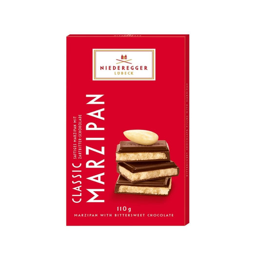 NR 83-NR MARZIPAN CLASSIC ZARTBITTER TAFEL - MAZAPAN CON CHOCOLATE AMARGO - NIEDEREGGER - Compralo en Calvbrunnen