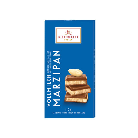 NR 84-NR MARZIPAN CLASSIC VOLLMILCH TAFEL - MAZAPAN CUBIERTO CHOCOLATE CON LECHE - NIEDEREGGER - Compralo en Calvbrunnen