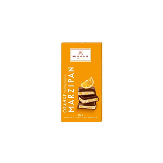 NR 85-NR 110G ORANGE TAFEL - MAZAPÁN CUBIERTO DE CHOCOLATE CON NARANJA - NIEDEREGGER - Compralo en Calvbrunnen