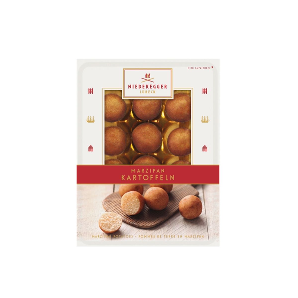NR 71-NR MARZIPAN KARTOFFELN - MAZAPANES ROSEADOS CON CANELA - 12 UNI. - NIEDEREGGER - Compralo en Calvbrunnen