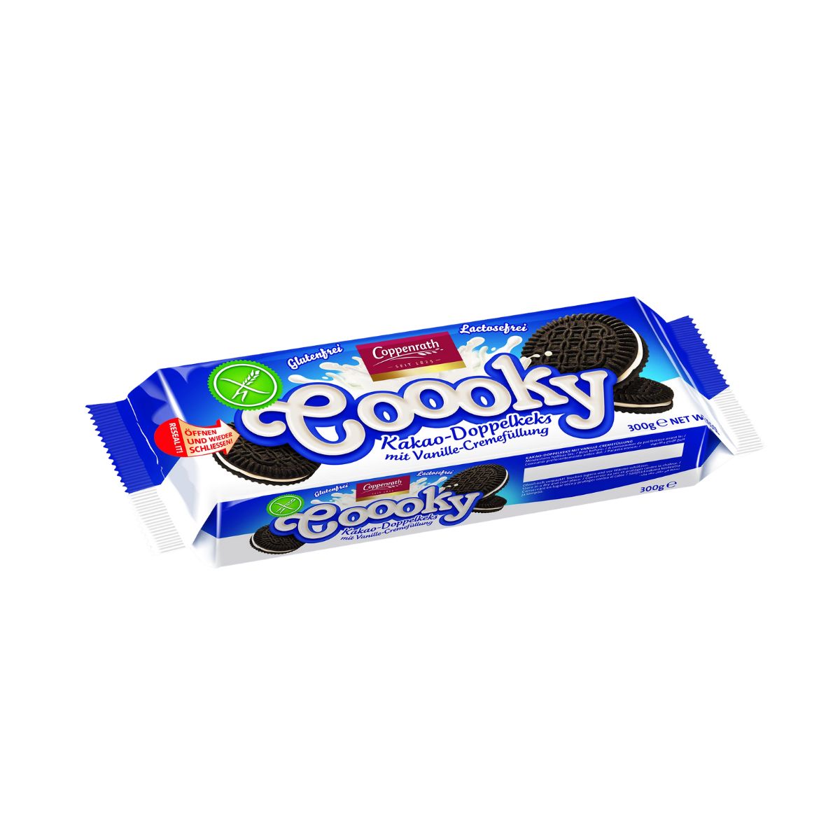 CP 011-CP 300G COOOKY COCOA GLUTEN AND LACTOSE FREE - GALLETAS CON CHOCOLATE SIN LACTOSA Y SIN GLUTEN - COPPENRATH - Compralo en Calvbrunnen