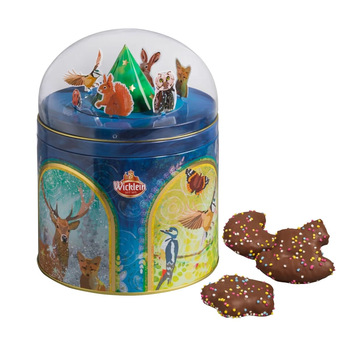 WK 21W-WK 200G MUSIC BOX ROTARY TIN - LATA CON GALLETAS DE ESPECIAS - WICKLEIN - Compralo en Calvbrunnen
