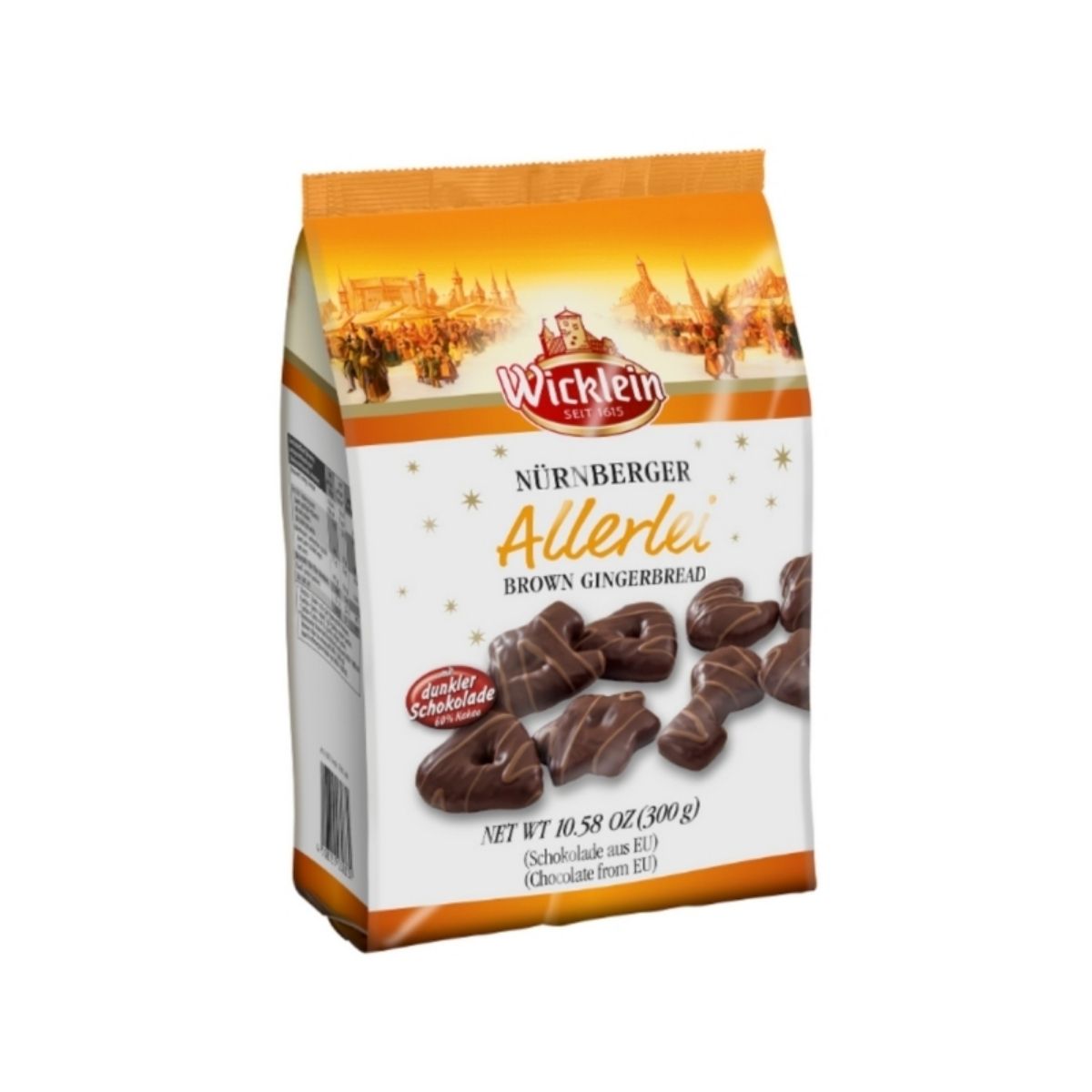 WK 28W-WK LEBKUCHEN ALLERLEI VOLLMILK - GALLETAS DE JENGIBRE CON CHOCOLATE CON LECHE - WICKLEIN - Compralo en Calvbrunnen