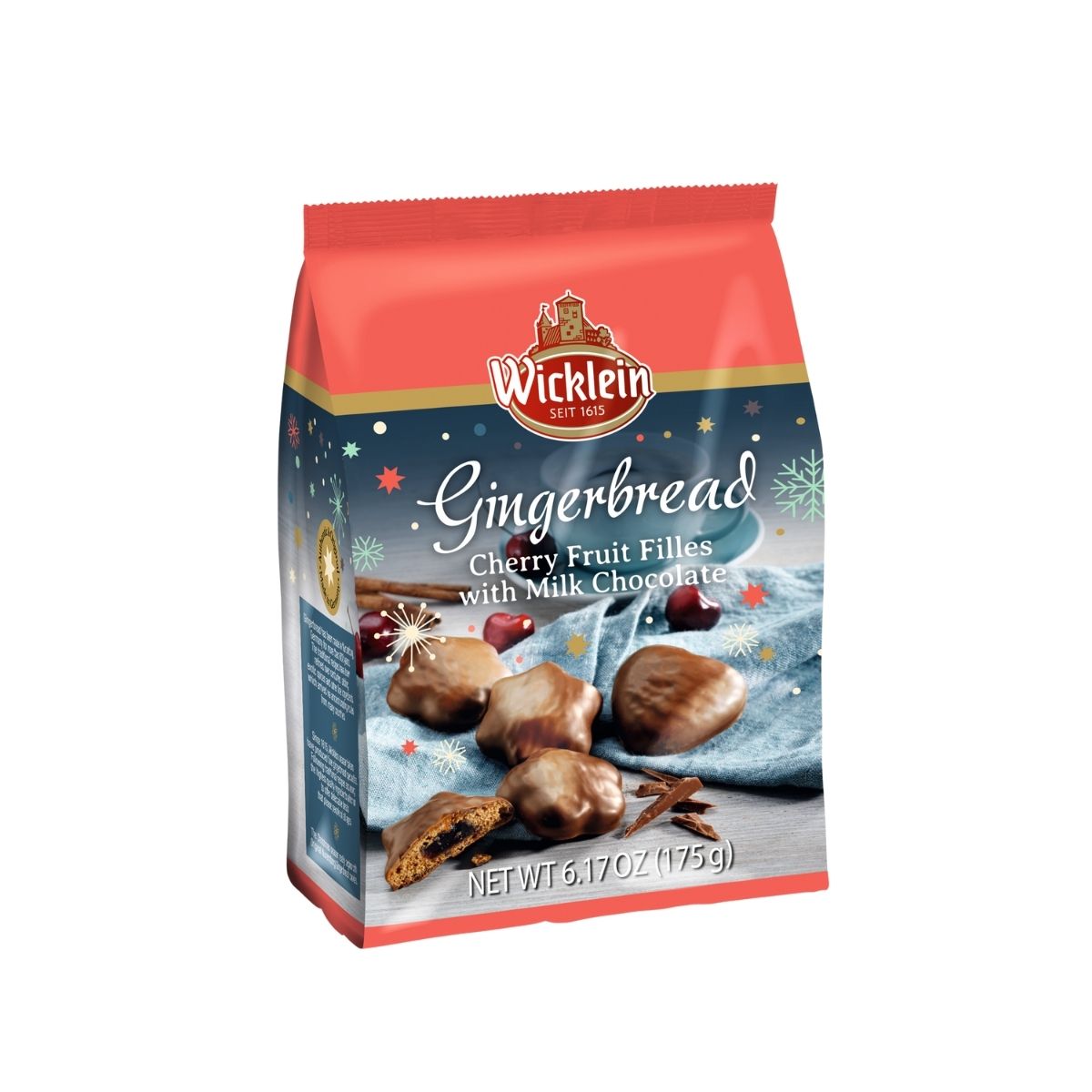 WK 14W-WK 175G SCHOKO FRUCHTGEBÄCK CHERRY - GALLETA DE ESPECIAS RELLENA DE MERMELADA DE CEREZA CUBIERTA DE CHOCOLATE OSCURO