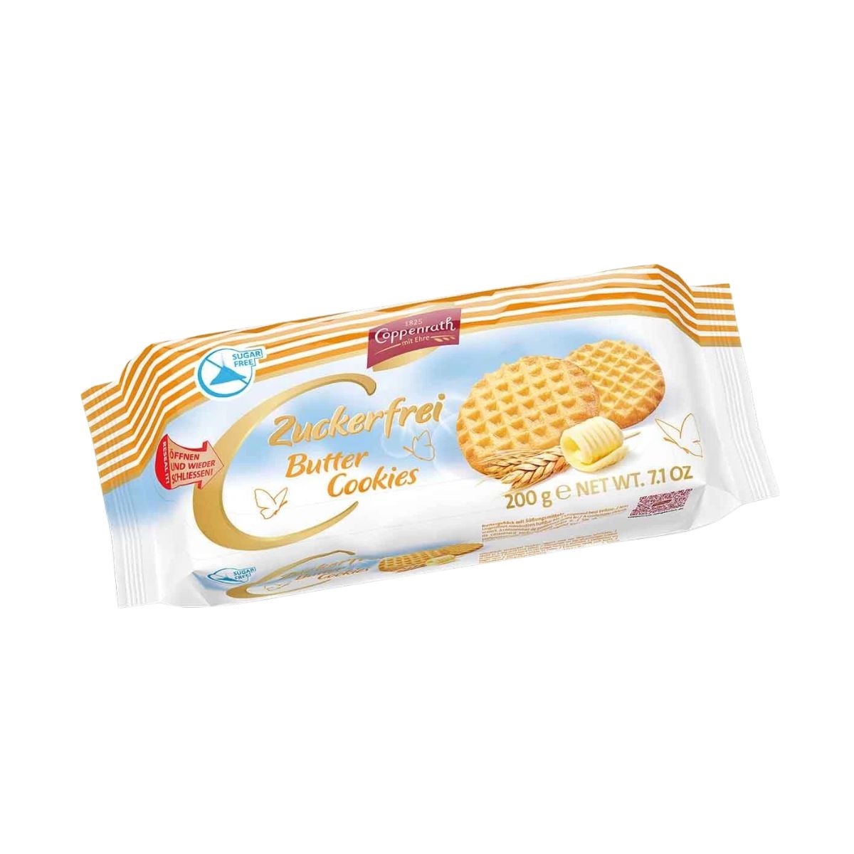 CP 001-CP 200G BUTTER COOKIES SUGAR FREE - GALLETAS DE MANTEQUILLA SIN AZUCAR - COPPENRATH - Compralo en Calvbrunnen