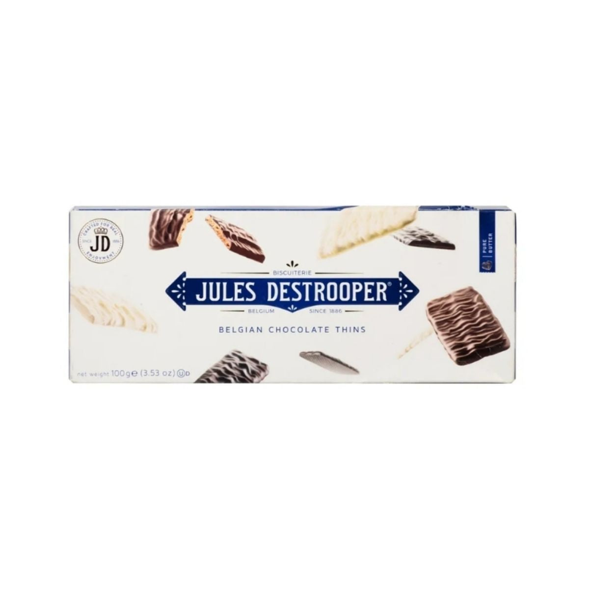 JD 03-JD BELGIAN CHOCOLATE THINS - GALLETAS CUBIERTAS DE CHOCOLATE - JULES.DESTROOPR - Compralo en Calvbrunnen