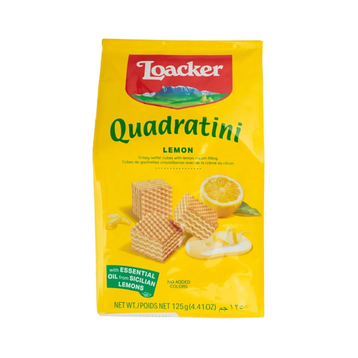 LO 003-LO QUADRATINI LIMÓN - GALLETA WAFFLE CON CREMA DE LIMÓN - LOACKER - Compralo en Calvbrunnen