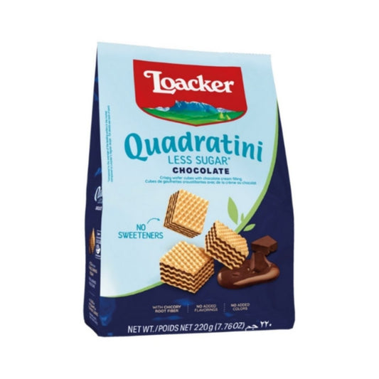 LO 151-LO QUADRATINI LESS SUGAR VANILLA - GALLETA WAFFLE CON VAINILLA - LOACKER - Compralo en Calvbrunnen