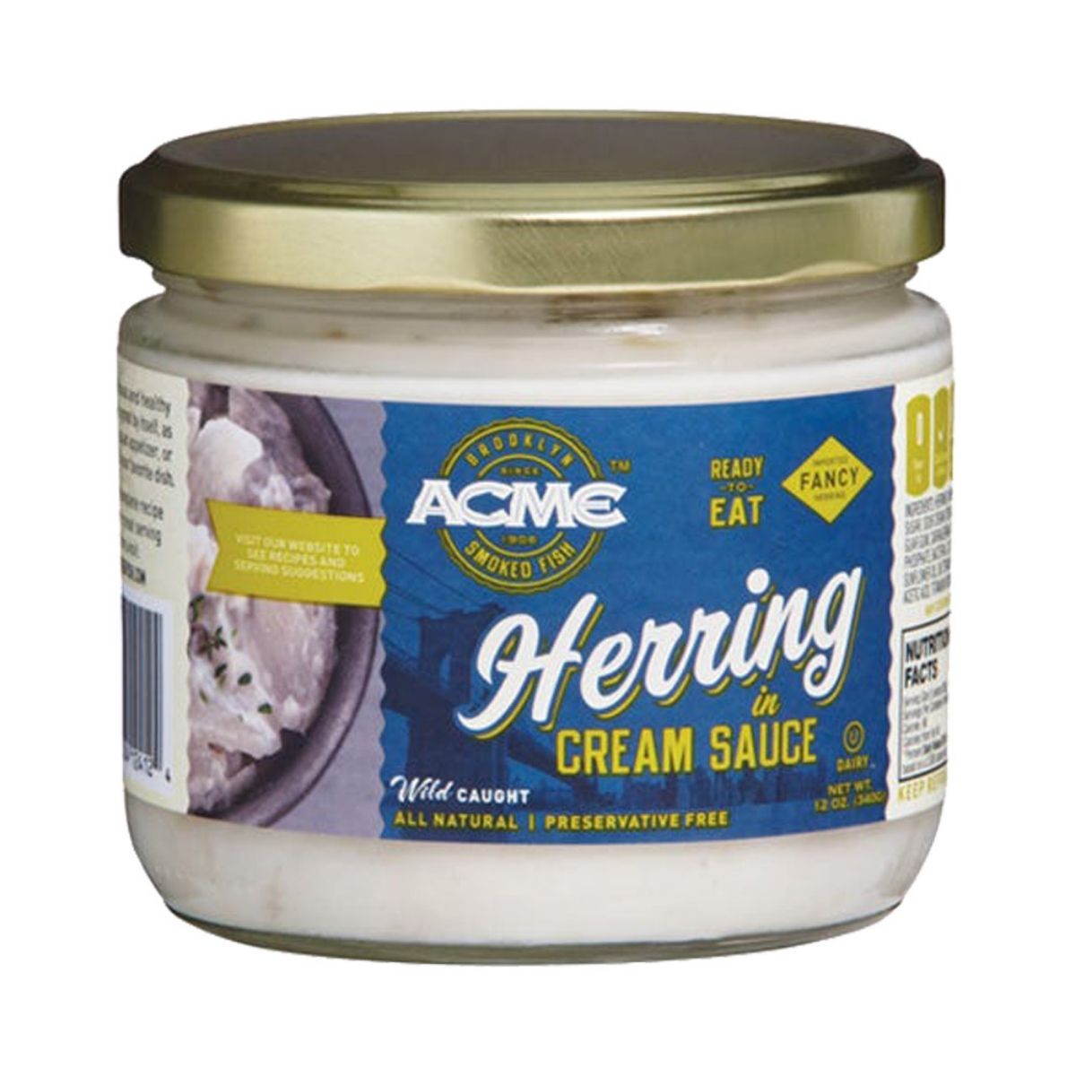 AC 12-AC HERRING IN CREAM SAUCE - ARENQUES EN SALSA DE CREMA - ACME - Compralo en Calvbrunnen