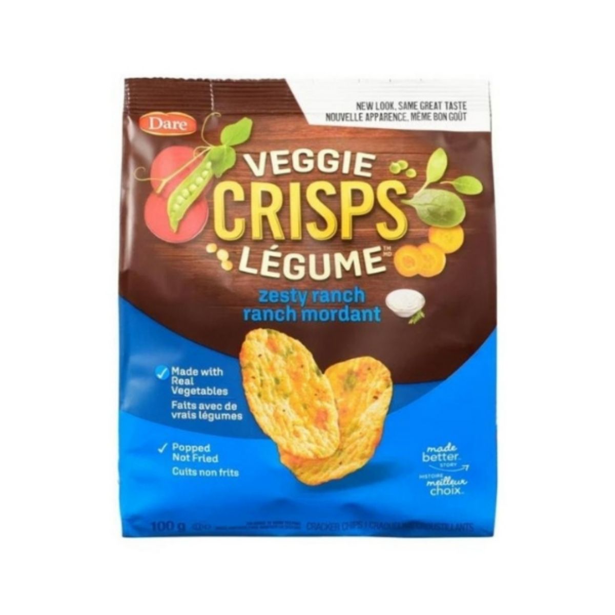 DR 63-DR 100G VEGGIE CRISPS RANCH - CHIPS DE VEGETALES CON RANCH - DARE - Compralo en Calvbrunnen