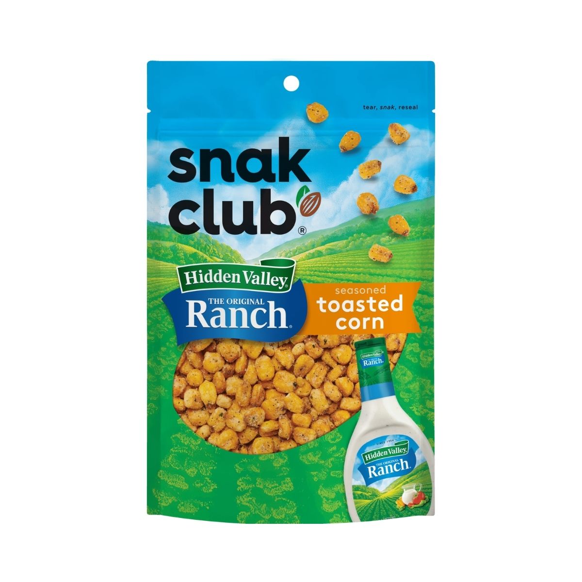 SC 071-SC HIDDEN VALLEY RANCH TOASTED CORN - MAÍZ TOSTADO CON ADEREZO RANCH - SNAK.CLUB - Compralo en Calvbrunnen