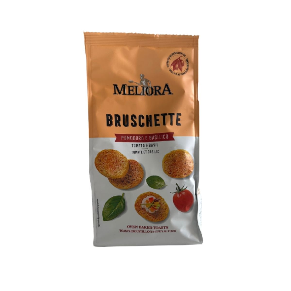 CM 42-CM 150G MINI BRUSCHETA POMODORO & BASIL - PAN TOSTADO CON POMODORO Y ALBAHACA - CASA.MILO - Compralo en Calvbrunnen