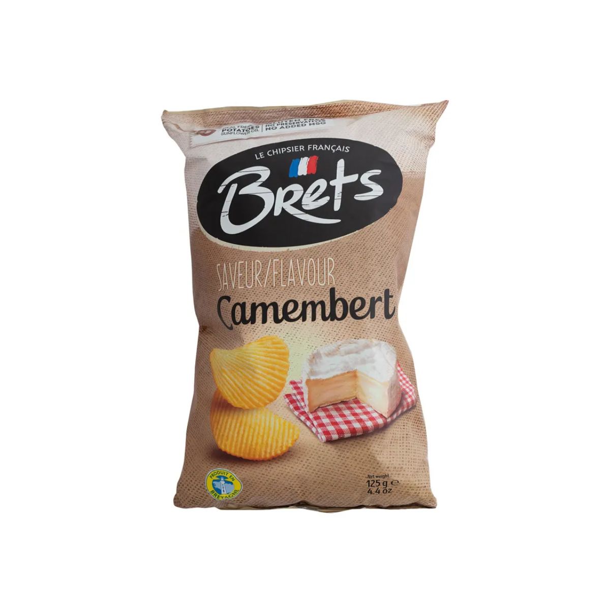 BT 04-BT 125G CHIPS SAUVER CAMEMBERT - PAPALINAS CON QUESO CAMEMBERT - BRETS - Compralo en Calvbrunnen