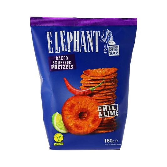 AL 06-AL 160G ELEPHANT PRETZELS CHILI & LIME - PRETZELS CON LIMÓN Y CHILE - ALKA - Compralo en Calvbrunnen